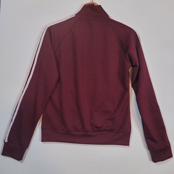 Southpole Top Women Junior Medium Track Jacket Red Embroidered Zip Floral y2k - Picture 9 of 13